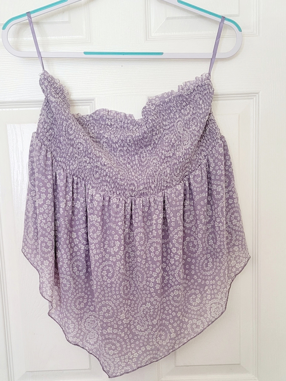 torrid Lavender Smocked Floral Tube Top